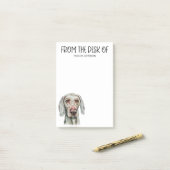 Post-it® Amoureux de Weimaraner (Sur un bureau)