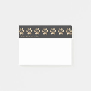 Post-it® Amoureux des animaux Empreinte de patte or luxueux