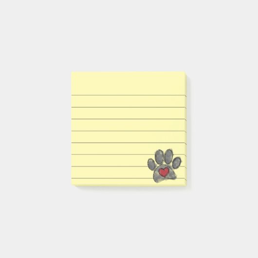 Post-it® Amoureux des chiens aquarelle 3x3 (Devant)