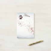 Post-it® amoureux des chiens empreinte de patte ajouter du  (Sur un bureau)