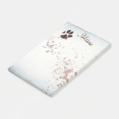 Post-it® amoureux des chiens empreinte de patte ajouter du  (Incliné)