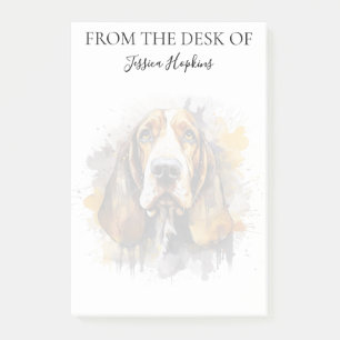 Post-it® Amoureux du Basset Hound Chien Monogrammé