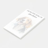 Post-it® Amoureux du Beagle Chien Monogrammé (Incliné)