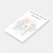 Post-it® Amoureux du Beagle Chien Monogrammé (Incliné)