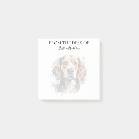 Post-it® Amoureux du Beagle Chien Monogrammé (Devant)
