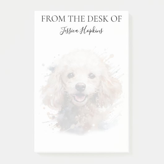 Post-it® Amoureux du Caniche Monogrammé Chien (Devant)