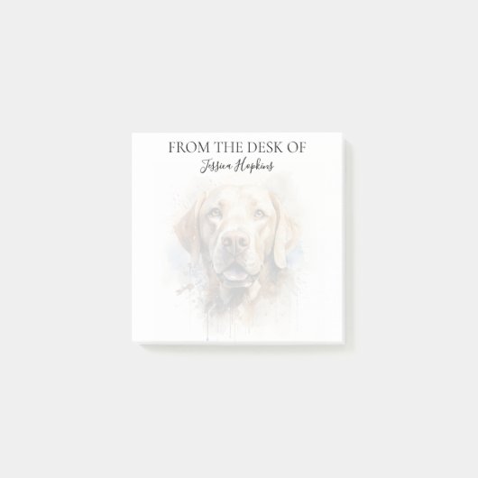 Post-it® Amoureux du Labrador Retriever Chien Monogrammé (Devant)
