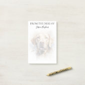 Post-it® Amoureux du Labrador Retriever Chien Monogrammé (Sur un bureau)