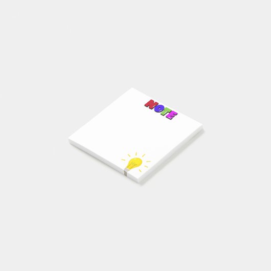 Post-it® ampoule d'éclairage notes collantes (Incliné)