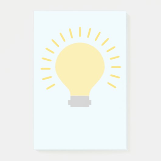 Post-it® Ampoule jaune Aqua (Devant)