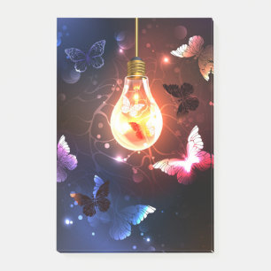 Post-it® Ampoule lumineuse avec papillons nocturnes