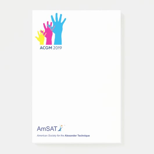 Post-it® AMSAT ACGM 2019 - logo de notes de post-it (Devant)