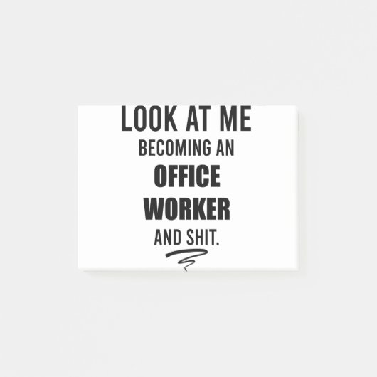 Post-it® Amusant bureau de poste Travailleur T-shirt Bureau (Devant)