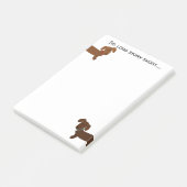 Post-it® Amusant Dachshund (Incliné)