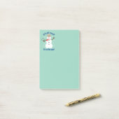 Post-it® Amusant et fantaisie Tout est Cool Snowman Inspect (Sur un bureau)