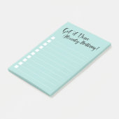 Post-it® Amusant, fais-le déjà| Personnalisé| Aqua (Incliné)