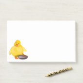 Post-it® Amusant Petit Canard Jaune (Sur un bureau)