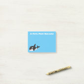 Post-it® Amusante baleine orque mignonne dessin animé (Sur un bureau)