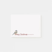 Post-it® Amusants Noël Pickadee Oiseau Nature Faune (Devant)