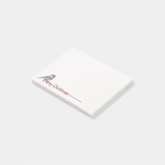 Post-it® Amusants Noël Pickadee Oiseau Nature Faune (Incliné)