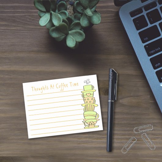 Post-it® Amusants Pastel Pensées À L'Heure Du Café Coupes S