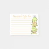 Post-it® Amusants Pastel Pensées À L'Heure Du Café Coupes S (Devant)