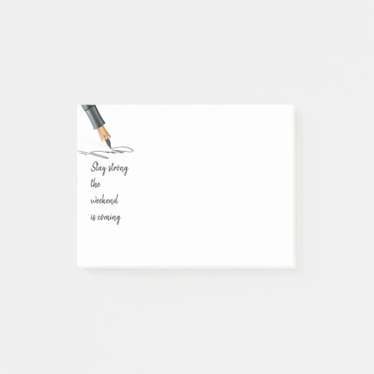 Post-it® Amusants Restez forts le week-end arrive! Mème de (Devant)