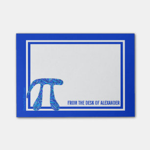 Post-it® Amusement bleu de geek de maths de symbole de Z pi