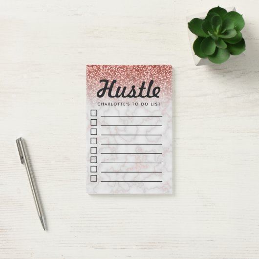 Post-it® Amusement de hâte pour faire le nom rose de (Bureau)