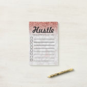 Post-it® Amusement de hâte pour faire le nom rose de (Sur un bureau)