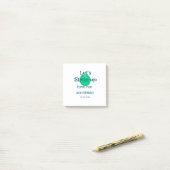 Post-it® Amusons-nous ballon vert nom d'anniversaire (Sur un bureau)