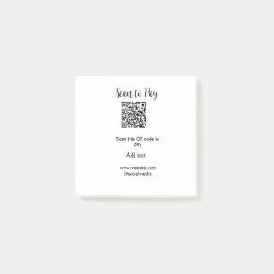 Post-it® Analyser pour payer scanner code QR ajouter des dé