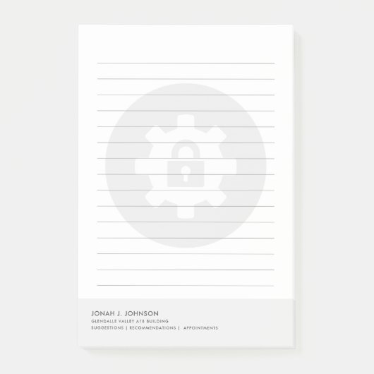 Post-it® Analyste de la sécurité du réseau | Style minimal (Devant)