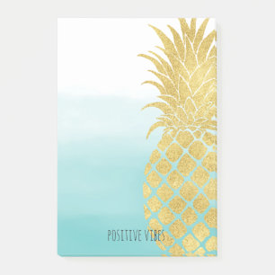 Post-it® Ananas au glam doré Aqua Ombre