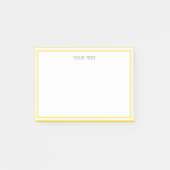 Post-it® Ananas jaune blanc encadré Nom Monogramme (Devant)