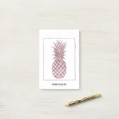 Post-it® Ananas rose (Sur un bureau)