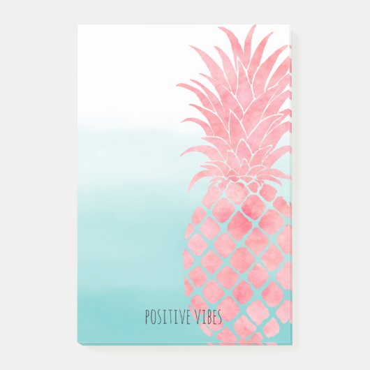 Post-it® Ananas rose Aqua Ombre (Devant)
