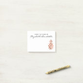 Post-it® Ananas Rose Gold tendance Personnalisé (Sur un bureau)