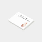 Post-it® Ananas Rose Gold tendance Personnalisé (Incliné)