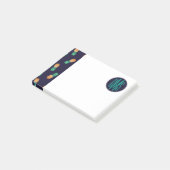 Post-it® Ananas Sur La Marine| Monogramme (Incliné)