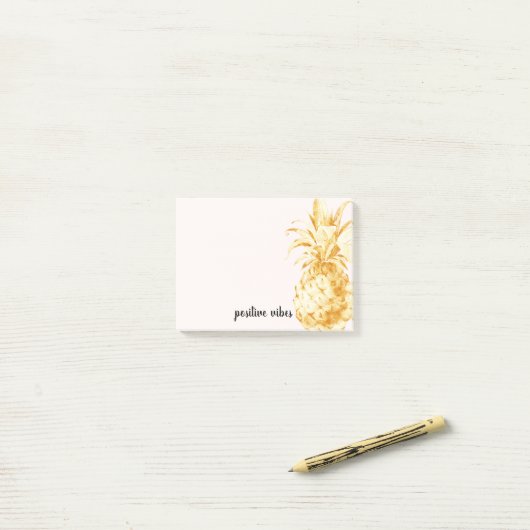 Post-it® Ananas Tropical Blush Gold (Sur un bureau)