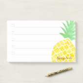 Post-it® Ananas tropical d'aquarelle mignonne pour faire la (Sur un bureau)
