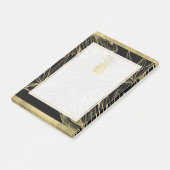 Post-it® Ananas Tropical Gold & Black Botanical Floral (Incliné)