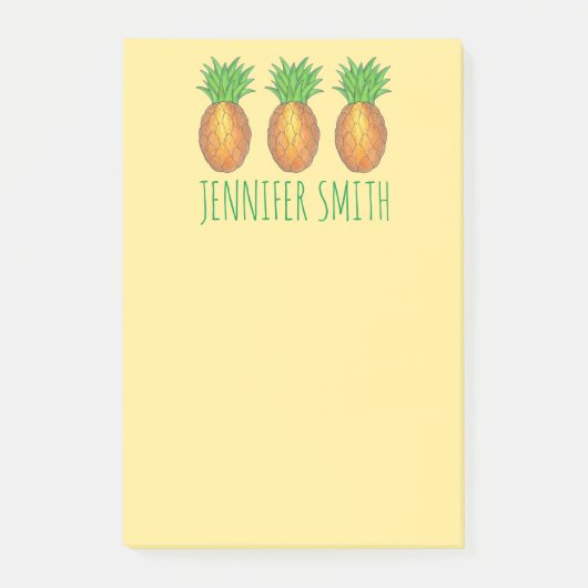 Post-it® Ananas Tropical Personnalisé Post It (Devant)