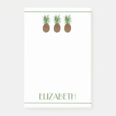 Post-it® Ananas tropicaux Preppy Personnalisé (Devant)