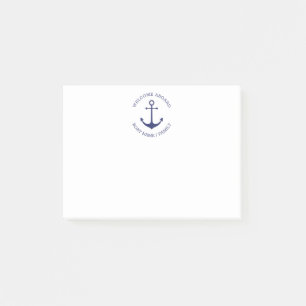 Post-it® Ancrage nautique Custom Nom du bateau Welcome Aboa