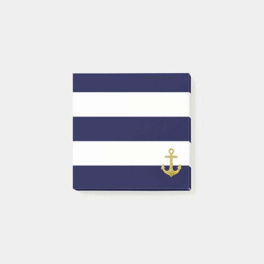Post-it® Ancrage or rayures nautiques (Devant)