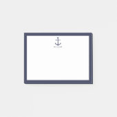 Post-it® Ancre bleue marine avec nom personnalisé (Devant)