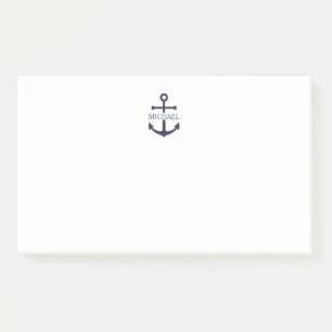 Post-it® Ancre bleue marine Nom personnalisé