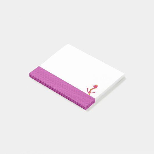 Post-it® Ancre nautique avec bordure rose (Incliné)